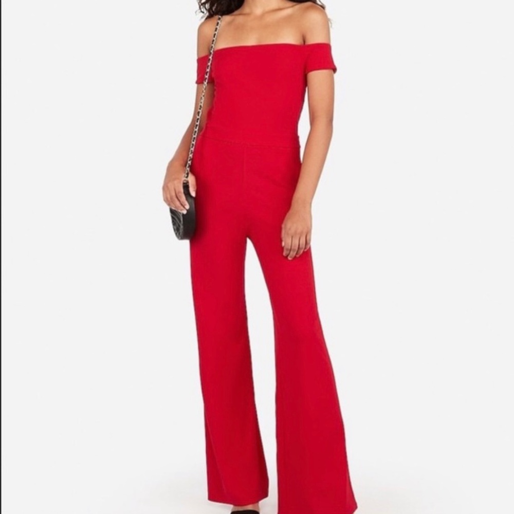 Express Red Jumpsuit size medium